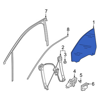Audi OE - Front Left Door Glass