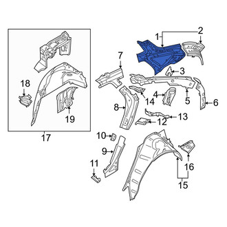 Audi OE - Rear Left Inner Quarter Panel