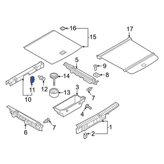 Audi OE - Rear Liftgate Trim Scuff Plate Clip