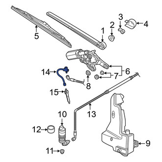 Audi OE - Rear Forward Liftgate Washer Hose