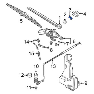 Audi OE - Rear Back Glass Washer Nozzle