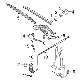 Audi OE - Lift Gate - Rear Wiper Components (W/O Integrated Nozzles)