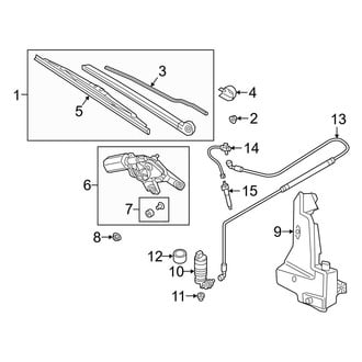 Audi OE - Lift Gate - Rear Wiper Components (With Integrated Nozzles), (Premium Plus / Prestige)