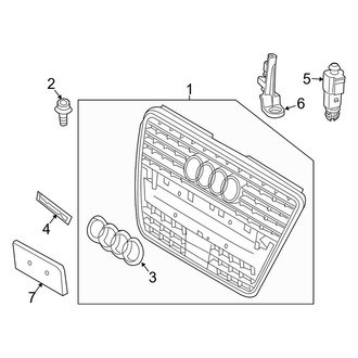 Audi OE - Front Bumper & Grille - Grille & Components (With S Line Package)