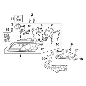 Audi OE - Front Headlight Bulb Cap