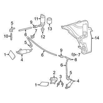 Audi OE - Front Lamps - Washer Components