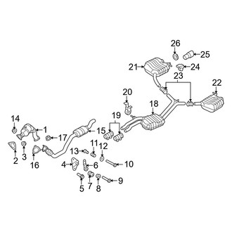 Audi OE - Exhaust System - Exhaust Components (3.2L)