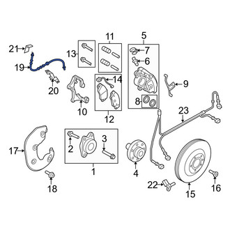Audi OE - Front Brake Hydraulic Hose