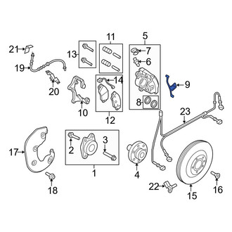 Audi OE - Front Disc Brake Anti-Rattle Clip