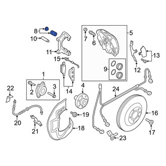 Audi OE - Front Disc Brake Caliper Bushing