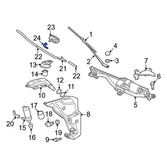 Audi OE - Front Windshield Washer Hose Connector