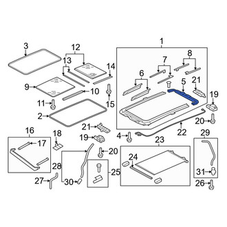 Audi OE - Inner Sunroof Frame Seal