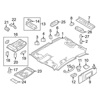 Audi OE - Roof - Interior Trim (W/O Sunroof)