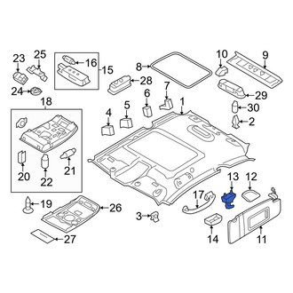 Audi OE - Sun Visor Support
