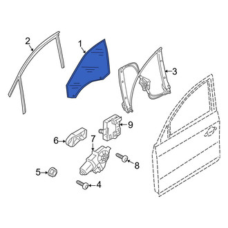 Audi OE - Front Left Door Glass