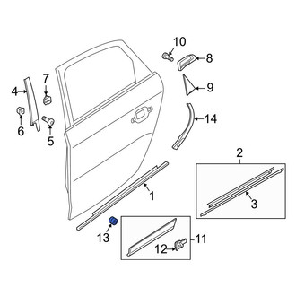 Audi OE - Lower Door Molding Grommet