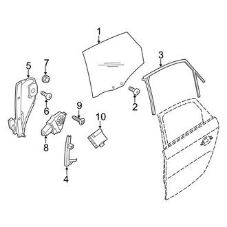 Audi OE - Rear Door - Glass & Hardware