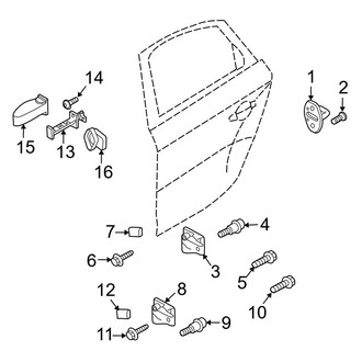 Audi OE - Rear Door - Lock & Hardware (Hinges & Strikers)