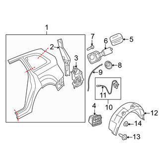 Audi OE - Rear Fuel Filler Door Lock Actuator