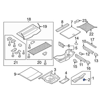 Audi OE - Trunk Trim Scuff Plate Clip