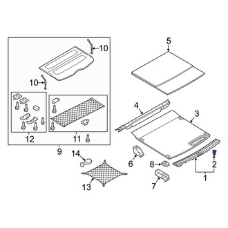 Audi OE - Trunk Trim Scuff Plate Clip