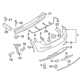 Audi OE - Rear Bumper - Bumper & Components (With S Line Package)