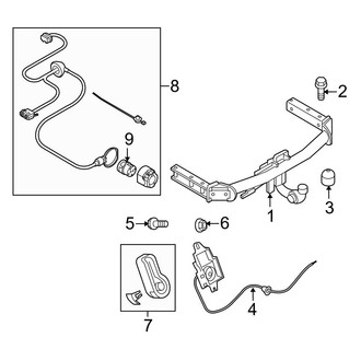 Audi OE - Rear Bumper - Trailer Hitch Components (With S Line Package)