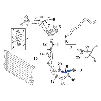 Audi OE - Upper Radiator Coolant Hose