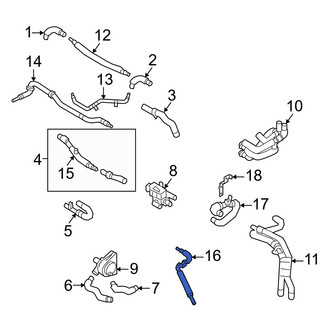Audi OE - Center Engine Coolant Pipe