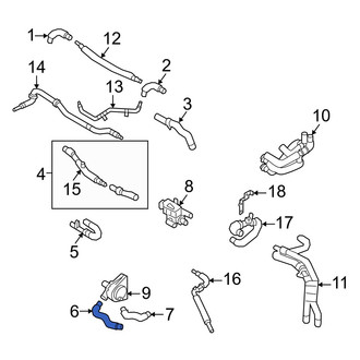 Audi OE - Center Engine Coolant Pipe