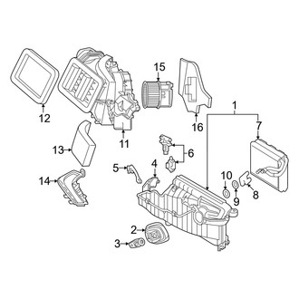 Audi OE - Air Conditioner & Heater - Evaporator Housing