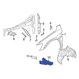 Audi OE - Front Left Fender Liner Extension