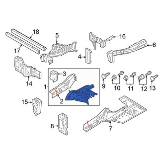 Audi OE - Front Right Inner Frame Side Member