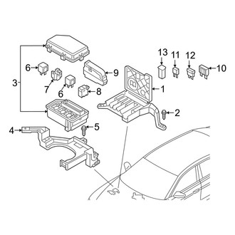 Audi OE - Electrical - Fuse & Relay (Engine Compartment, Passenger Side)