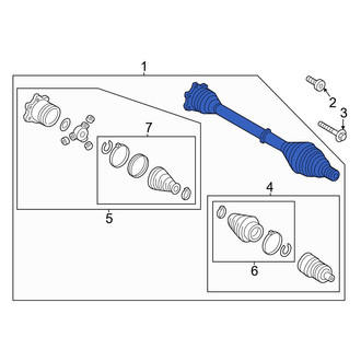 Audi OE - Front CV Axle Assembly