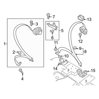 Audi OE - Restraint Systems - Second Row Seat Belts