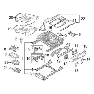 Audi OE - Seats & Tracks - Front Seat Components (Drivers Side, Seat Cushion Components, Standard Seats)