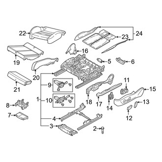 Audi OE - Seats & Tracks - Front Seat Components (Driver Side, Seat Cushion Components, Sports Seats), (Premium Plus / Prestige)