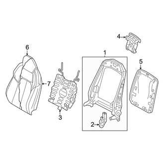 Audi OE - Seats & Tracks - Front Seat Components (Drivers Side, Seat Back, Components, Sports Seats), (Premium Plus / Prestige)