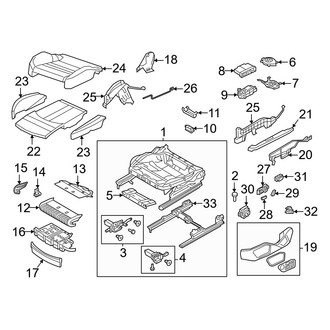 Audi OE - Seats & Tracks - Front Seat Components (Comfort Seats, Passenger Side, Seat Cushion Components)