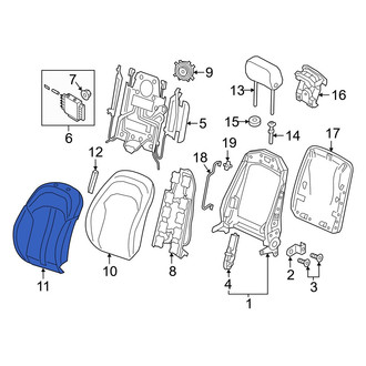 Audi OE - Front Right Seat Back Cushion Cover