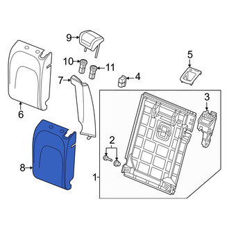 Audi OE - Rear Left Seat Back Cushion Cover