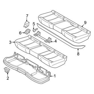 Audi OE - Seats & Tracks - Rear Seat (Cushion and Components)