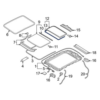Audi OE - Rear Sunroof Glass Seal