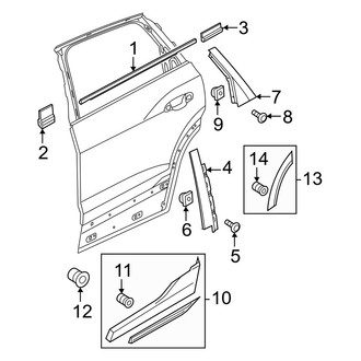 Audi OE - Rear Door - Exterior Trim