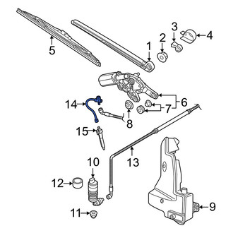 Audi OE - Rear Forward Liftgate Washer Hose