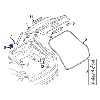 Audi OE - Rear Left Liftgate Hinge
