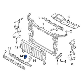 Audi OE - Front Radiator Support Air Deflector Actuator