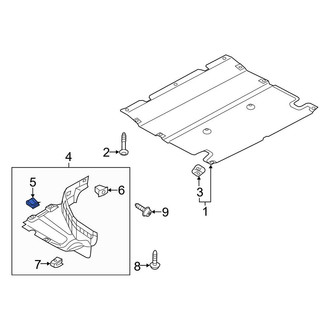 Audi OE - Radiator Support Splash Shield Nut