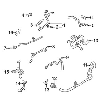 Audi OE - Cooling - Hoses & Lines (Center), (Premium / Premium Plus / Prestige PLUG-IN HYBRID EV-GAS (PHEV))